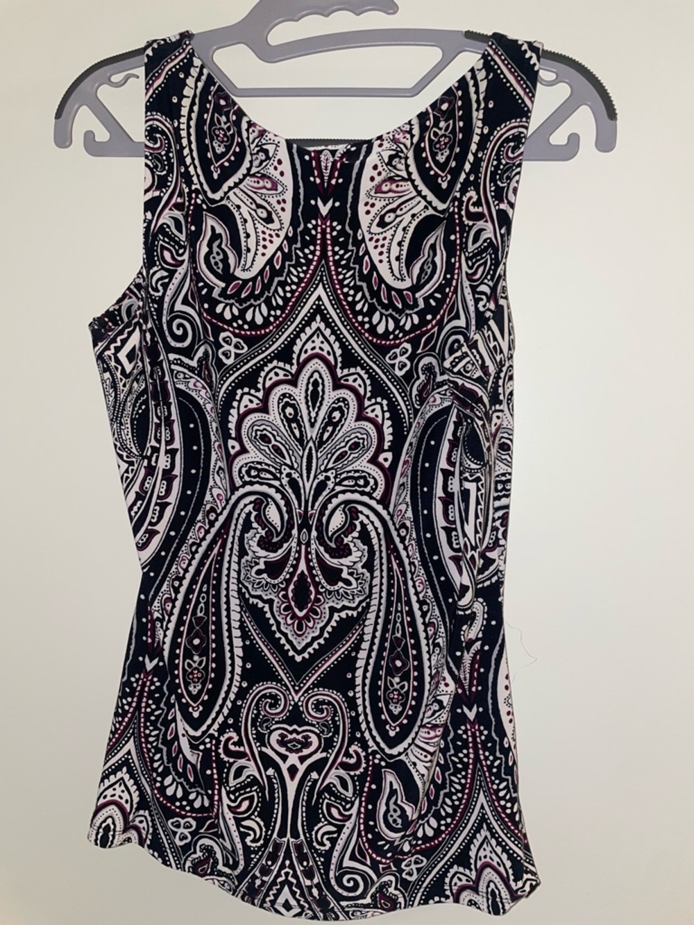 white house black market paisley print ruffle shirt - Picture 4 of 4
